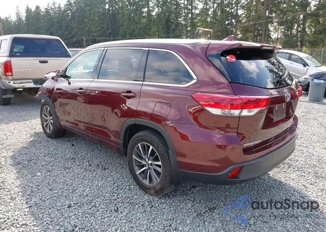 2017 Toyota Highlander Xle z USA, uszkodzony, nr VIN 5TDJZRFH8HS465789